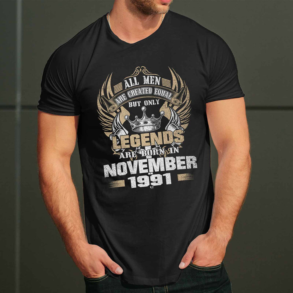All man equal, but Legend... 50 de ani -  tricou, bluză sau hanorac, pentru o zi de naștere cu o lună și un an la comandă